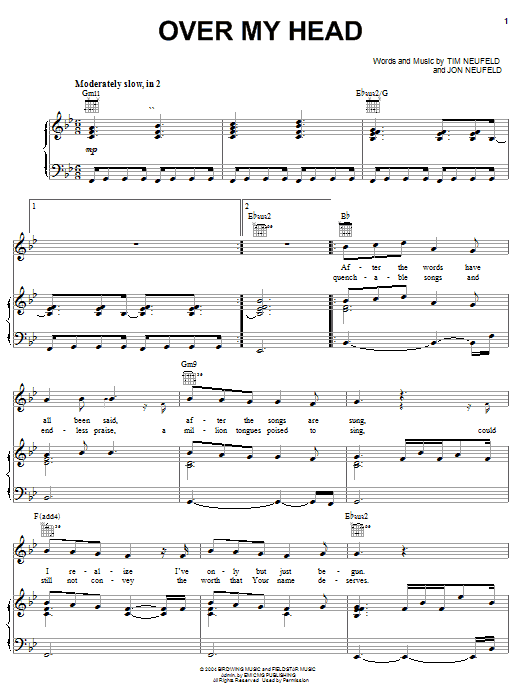 Starfield Over My Head sheet music notes and chords. Download Printable PDF.