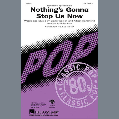 Starship Nothing's Gonna Stop Us Now (arr. Kirby Shaw) Profile Image