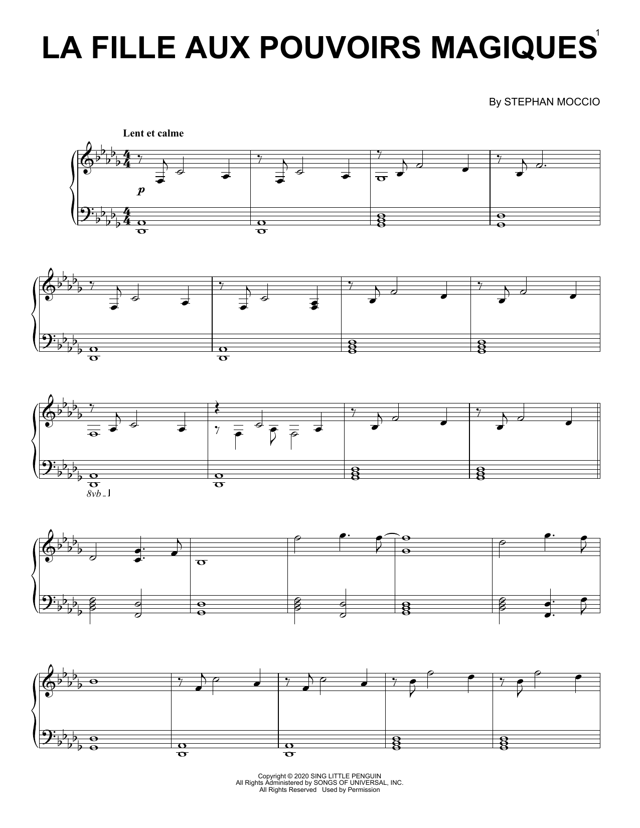 Learn to play Stephan Moccio La Fille Aux Pouvoirs Magiques sheet music for Piano Solo in minutes. Price: 7.8900$ Stephan Moccio La Fille Aux Pouvoirs Magiques sheet music notes and chords arranged for Piano Solo