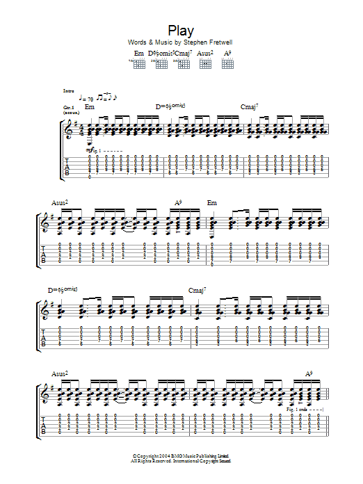 Stephen Fretwell Play sheet music notes and chords. Download Printable PDF.