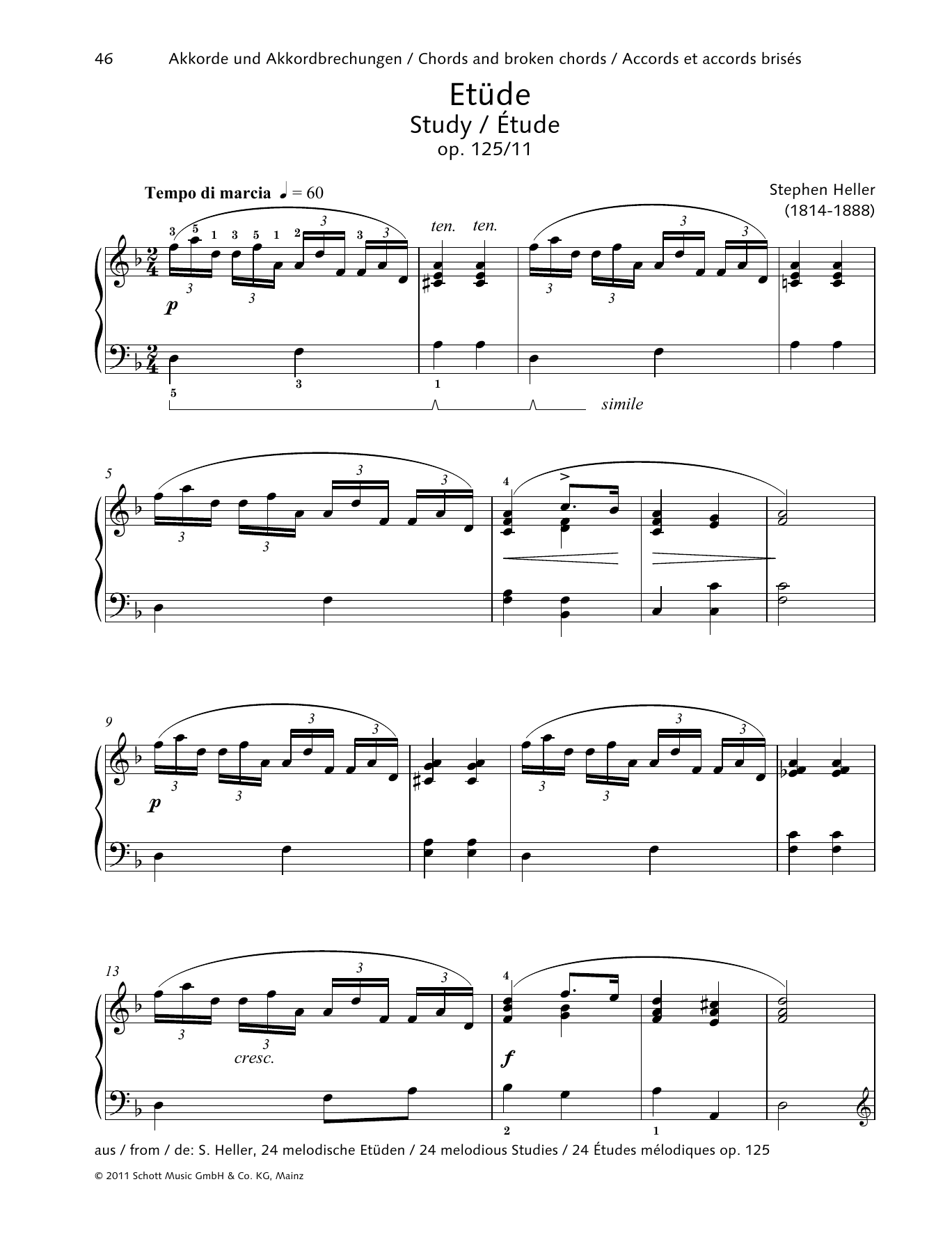 Stephen Heller Study sheet music notes and chords. Download Printable PDF.