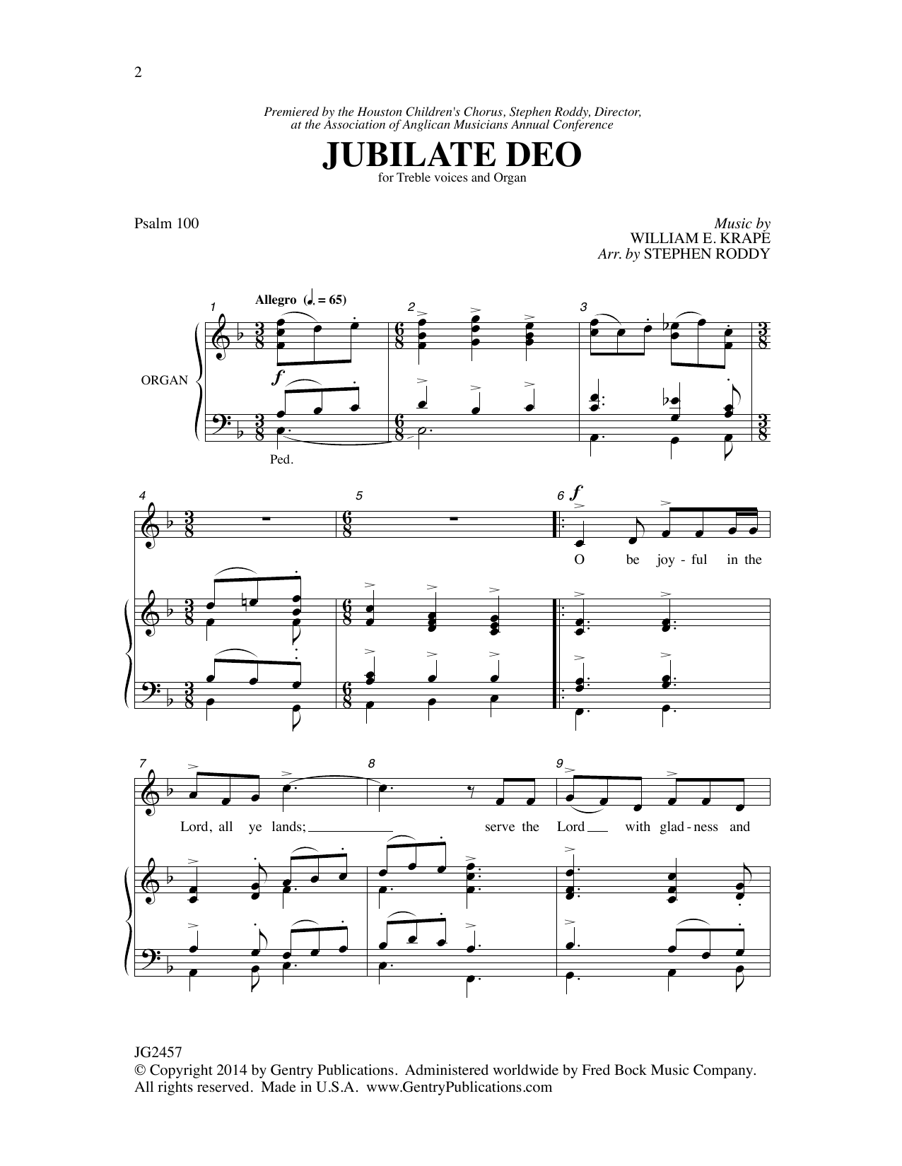 Stephen Roddy Jubilate Deo sheet music notes and chords. Download Printable PDF.