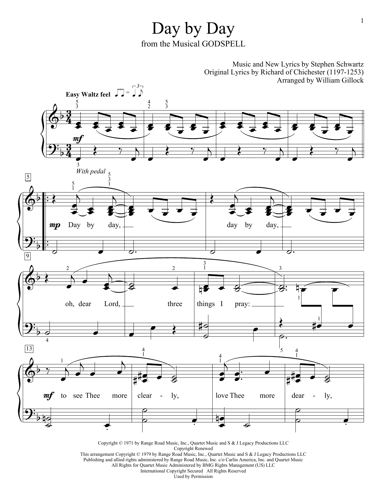 Learn to play William Gillock Day By Day sheet music for Educational Piano in minutes. Price: 6.9900$ William Gillock Day By Day sheet music notes and chords arranged for Educational Piano
