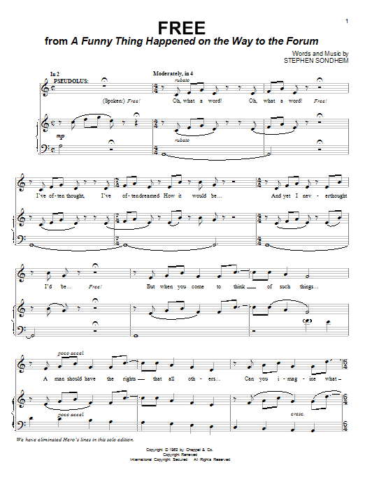 Stephen Sondheim Free sheet music notes and chords. Download Printable PDF.