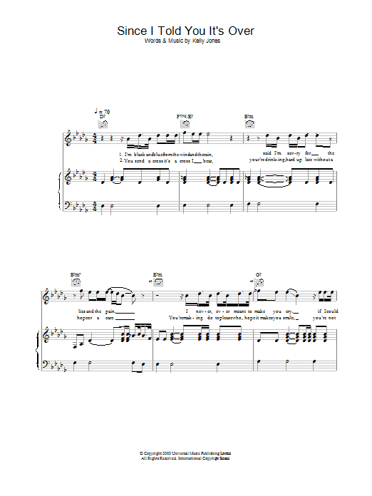 Learn to play Stereophonics Since I Told You It's Over sheet music for Guitar Tab in minutes. Price: 6.9900$ Stereophonics Since I Told You It's Over sheet music notes and chords. Download Printable PDF.