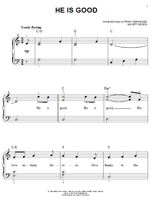Learn to play Steve Green He Is Good sheet music for Easy Piano in minutes. Price: 6.9900$ Steve Green He Is Good sheet music notes and chords arranged for Easy Piano