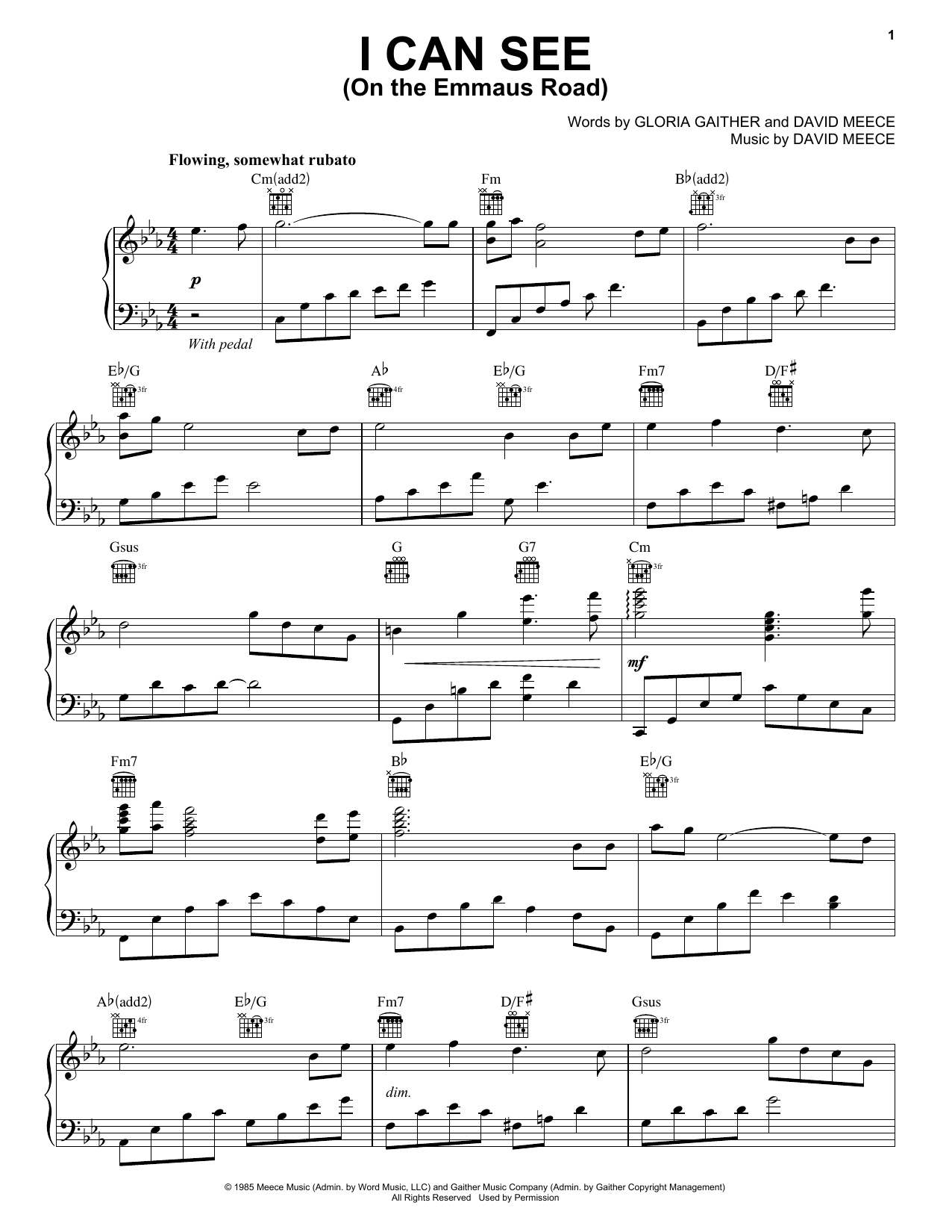 Steve Green I Can See sheet music notes and chords. Download Printable PDF.