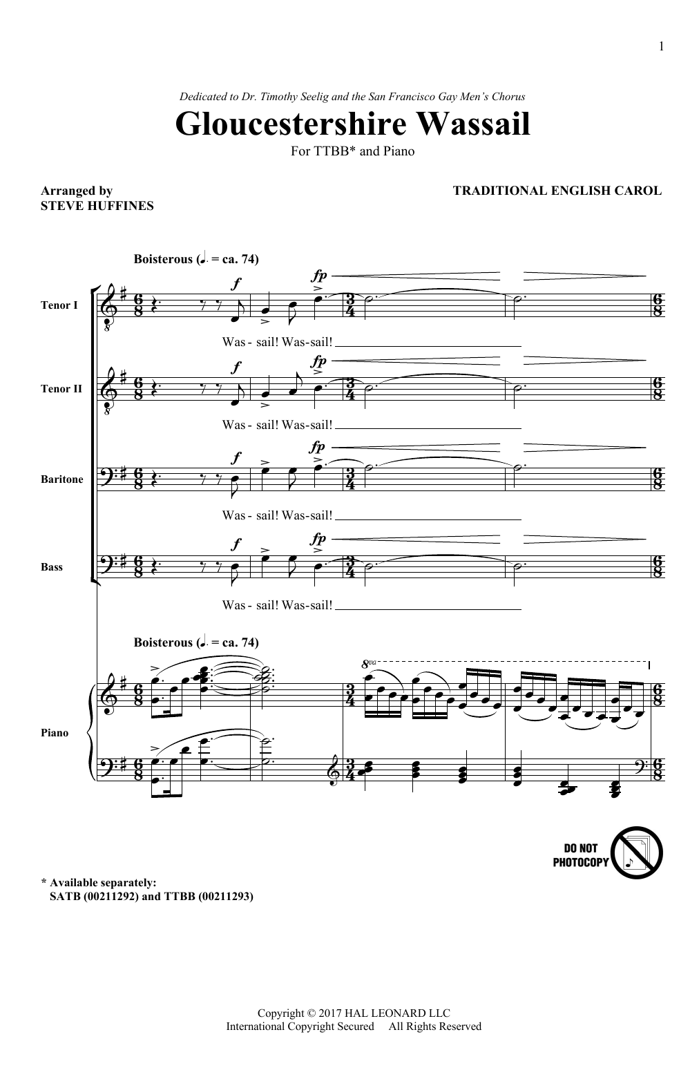 Steve Huffines Gloucestershire Wassail sheet music notes and chords. Download Printable PDF.