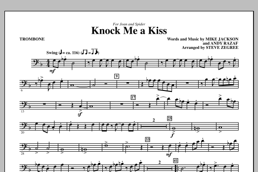 Learn to play Steve Zegree Knock Me A Kiss - Trombone sheet music for Choir Instrumental Pak in minutes. Price: 8.9900$ Steve Zegree Knock Me A Kiss - Trombone sheet music notes and chords arranged for Choir Instrumental Pak