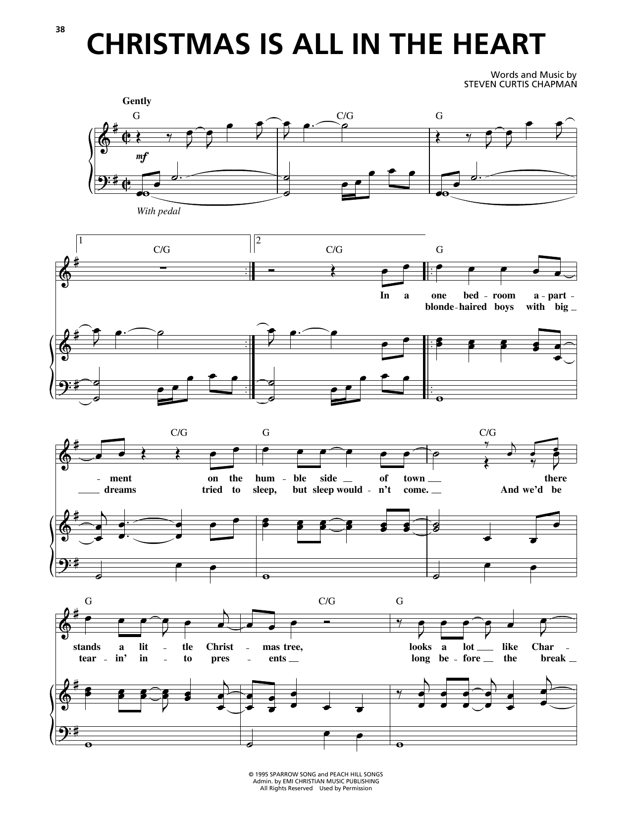 Steven Curtis Chapman Christmas Is All In The Heart sheet music notes and chords. Download Printable PDF.