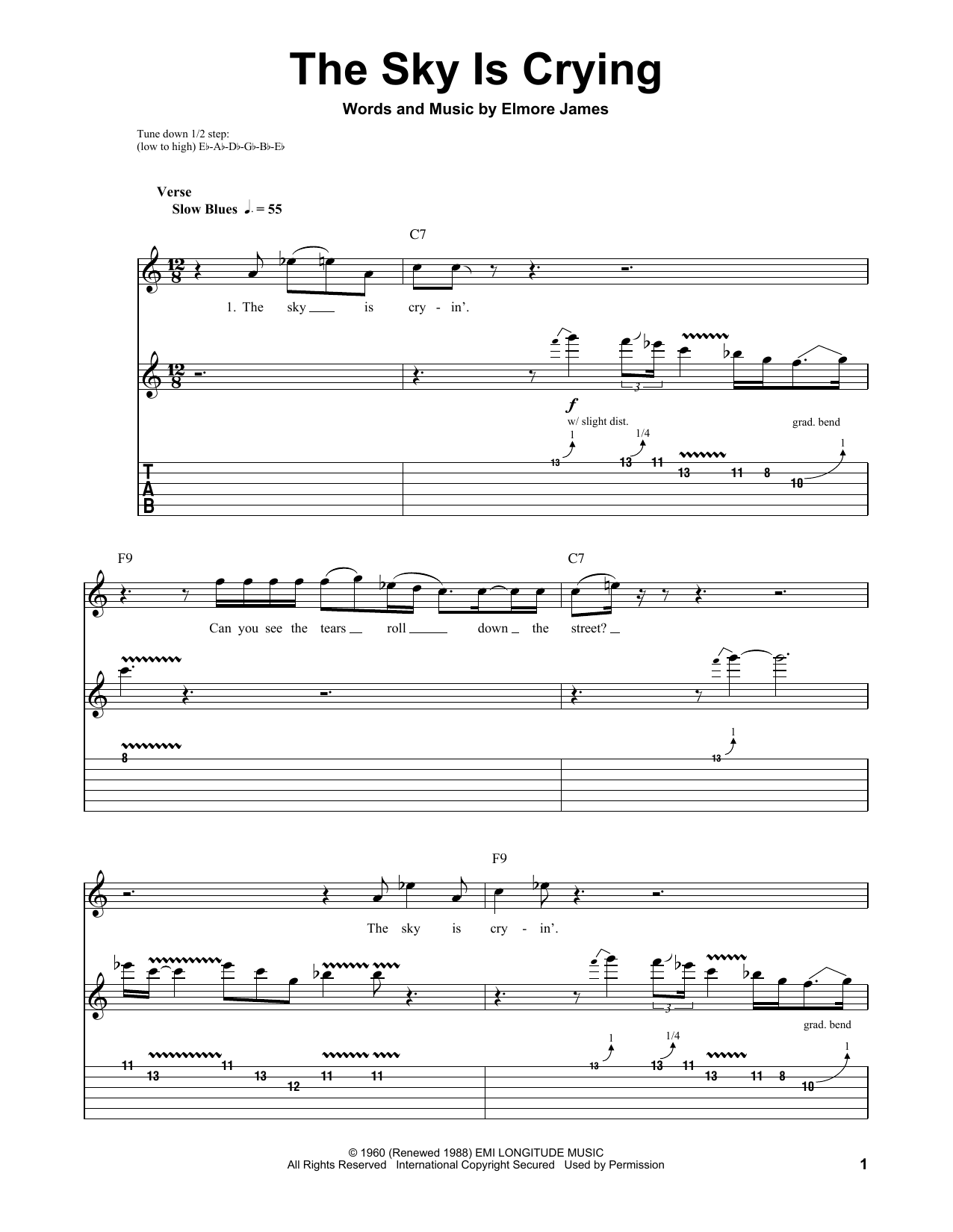 Learn to play Stevie Ray Vaughan The Sky Is Crying sheet music for Bass Guitar Tab in minutes. Price: 7.8900$ Stevie Ray Vaughan The Sky Is Crying sheet music notes and chords arranged for Bass Guitar Tab