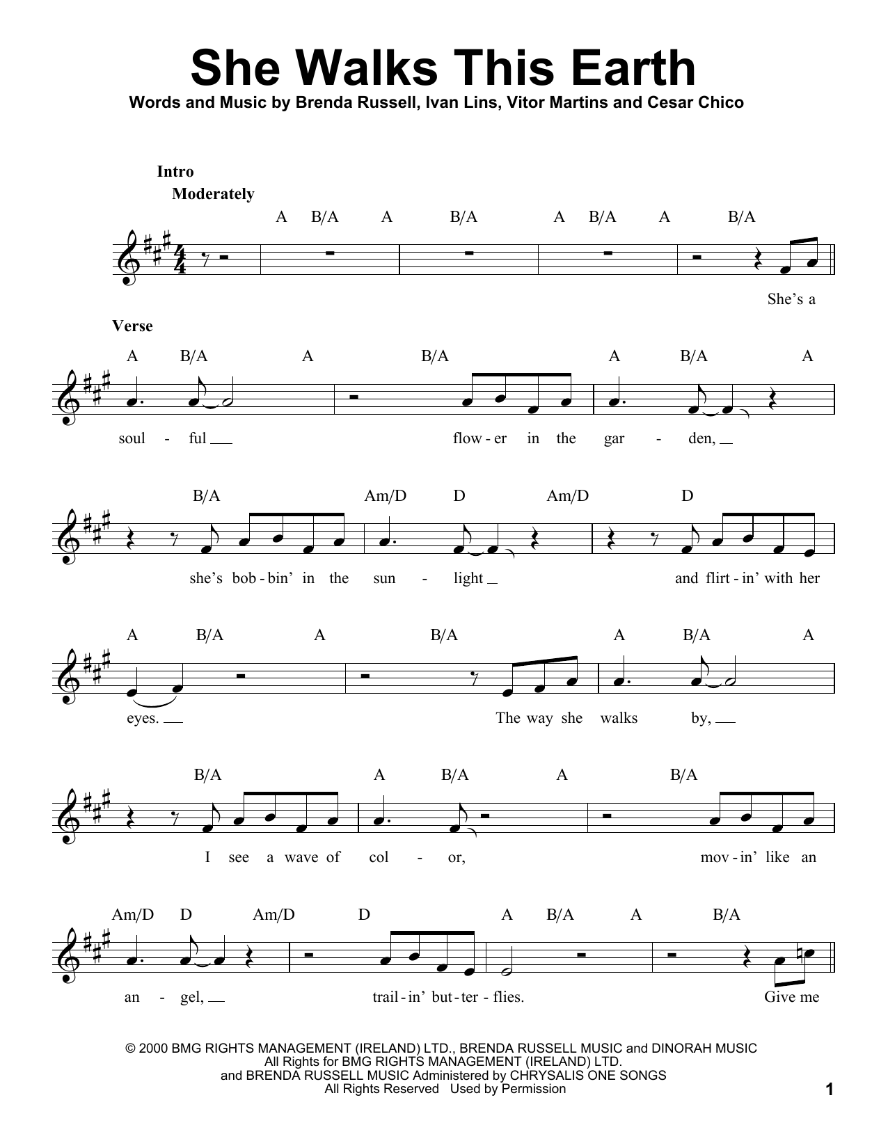 Sting She Walks This Earth sheet music notes and chords. Download Printable PDF.