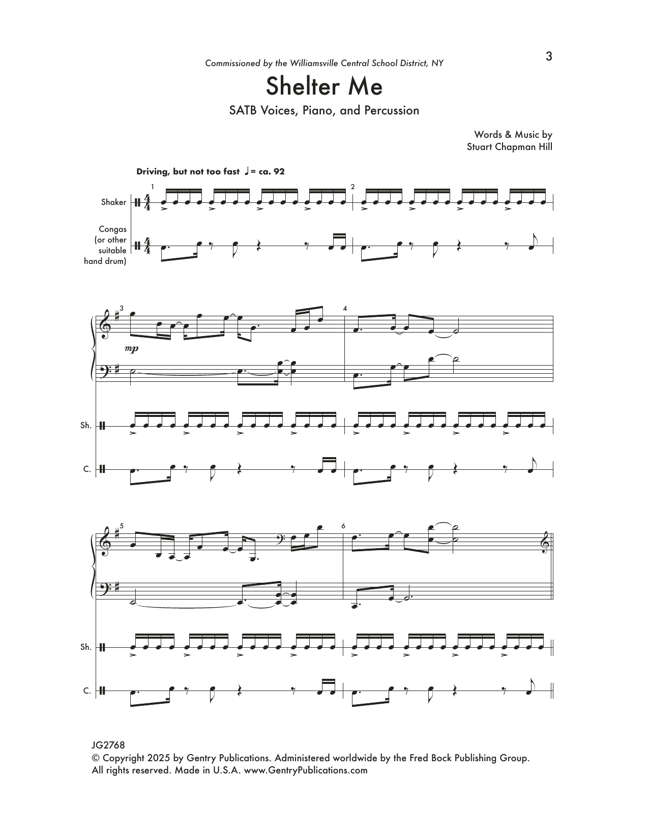 Stuart Chapman Hill Shelter Me sheet music notes and chords. Download Printable PDF.