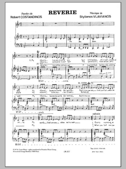 Stylianos Vlavianos Reverie sheet music notes and chords. Download Printable PDF.