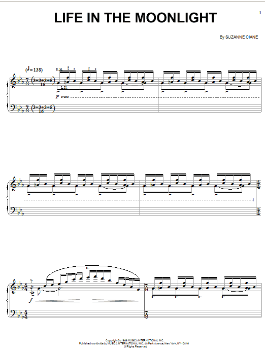Learn to play Suzanne Ciani Life In The Moonlight sheet music for Piano Solo in minutes. Suzanne Ciani Life In The Moonlight sheet music notes and chords