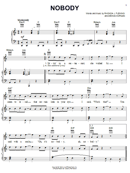 Sylvia Nobody sheet music notes and chords. Download Printable PDF.