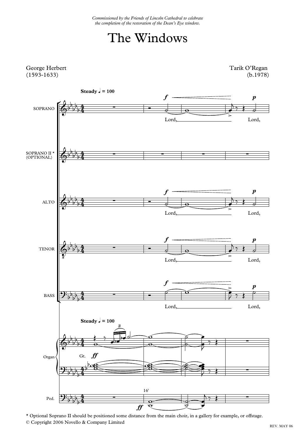 Tarik O'Regan The Windows sheet music notes and chords. Download Printable PDF.