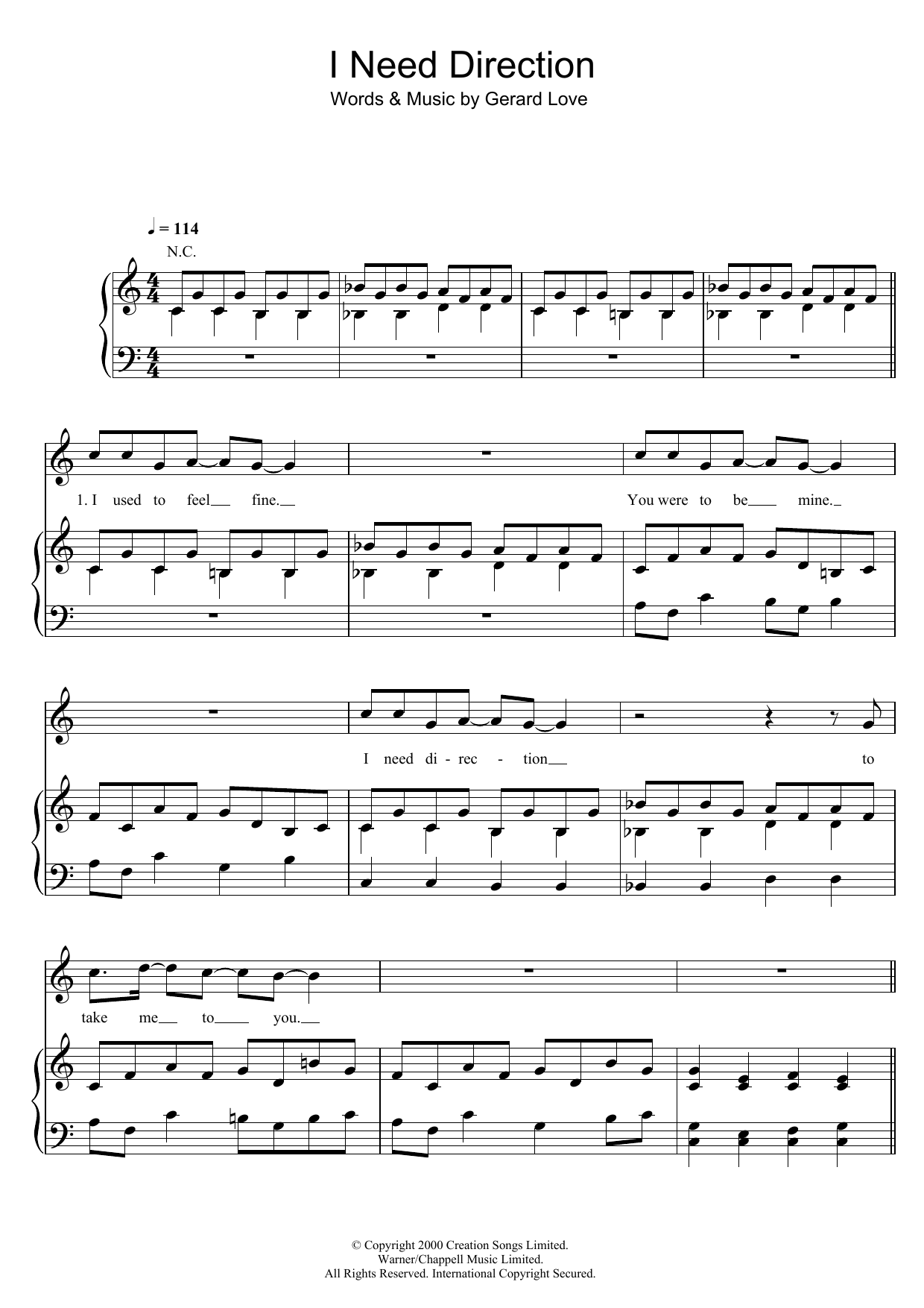Learn to play Teenage Fanclub I Need Direction sheet music for Piano, Vocal & Guitar in minutes. Teenage Fanclub I Need Direction sheet music notes and chords. Download Printable PDF.