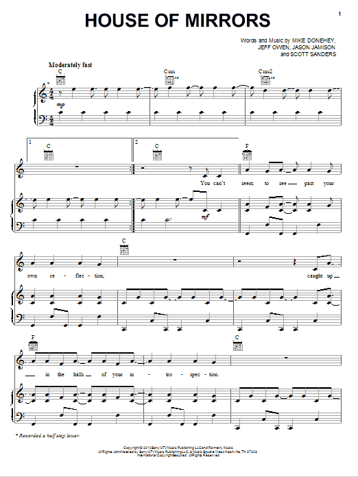 Learn to play Tenth Avenue North House Of Mirrors sheet music for Piano, Vocal & Guitar Chords (Right-Hand Melody) in minutes. Price: 6.9900$ Tenth Avenue North House Of Mirrors sheet music notes and chords arranged for Piano, Vocal & Guitar Chords (Right-Hand Melody)