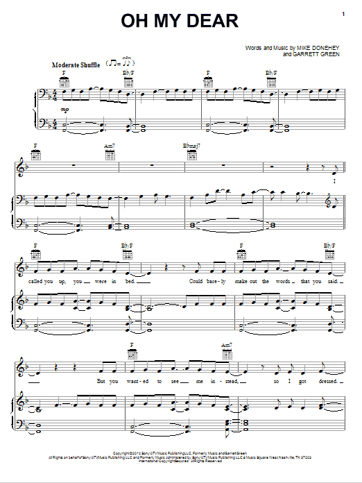 Tenth Avenue North Oh My Dear Sheet Music Pdf Notes Chords Christian Score Piano Vocal Guitar Right Hand Melody Download Printable Sku 74908
