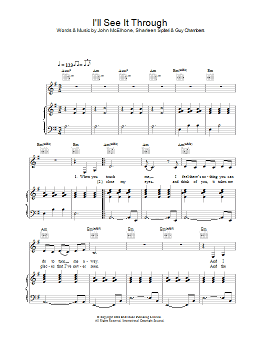 Texas I'll See It Through sheet music notes and chords. Download Printable PDF.