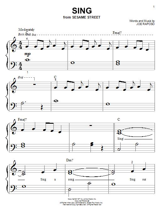 Carpenters Sing sheet music notes and chords. Download Printable PDF.