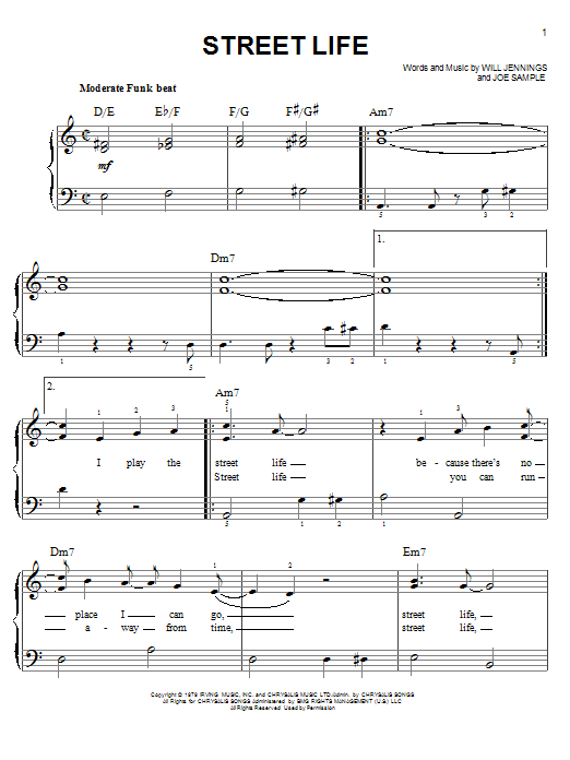 Learn to play The Crusaders Street Life sheet music for Easy Piano in minutes. Price: 6.9900$ The Crusaders Street Life sheet music notes and chords arranged for Easy Piano