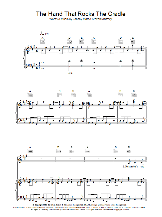 The Hand That Rocks The Cradle Sheet Music by The Smiths | Guitar