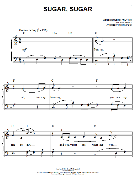 Learn to play Phillip Keveren Sugar, Sugar sheet music for Easy Piano in minutes. Price: 6.9900$ Phillip Keveren Sugar, Sugar sheet music notes and chords arranged for Easy Piano