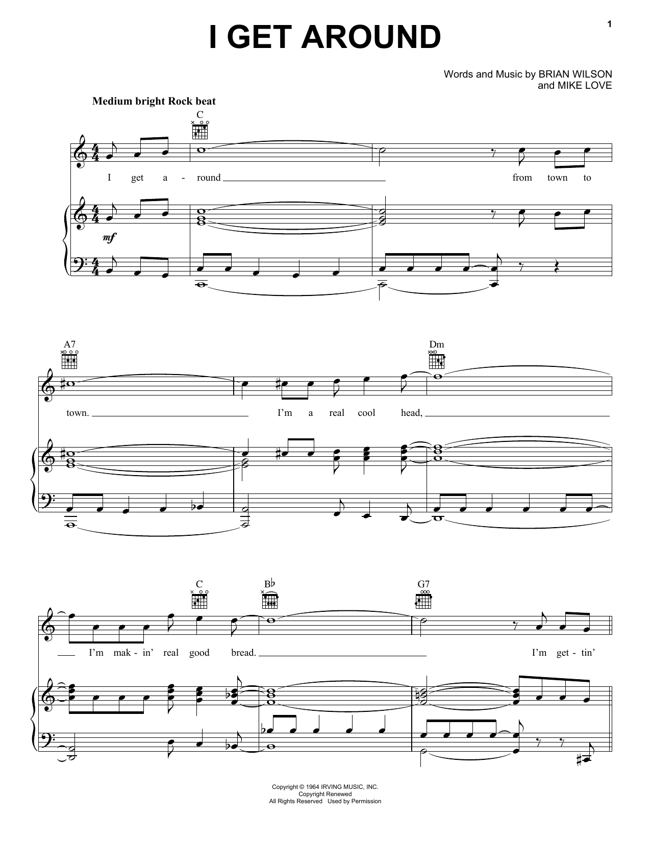 The Beach Boys I Get Around sheet music for Tenor Sax Solo in minutes. Price: 6.9900$ The Beach Boys I Get Around sheet music notes and chords. Download Printable PDF.