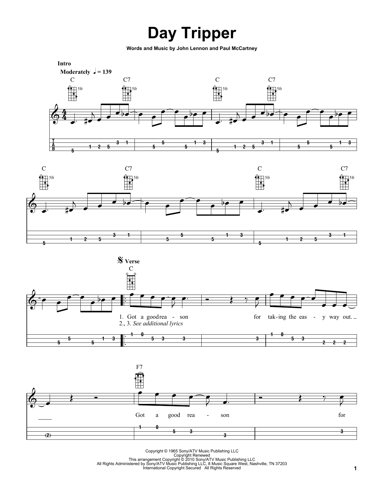 Learn to play The Beatles Day Tripper (arr. Bobby Westfall) sheet music for Mandolin in minutes. Price: 6.9900$ The Beatles Day Tripper (arr. Bobby Westfall) sheet music notes and chords arranged for Mandolin