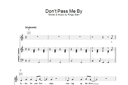 The Beatles Don't Pass Me By sheet music notes and chords. Download Printable PDF.