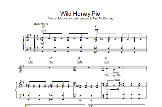 The Beatles Wild Honey Pie sheet music notes and chords. Download Printable PDF.