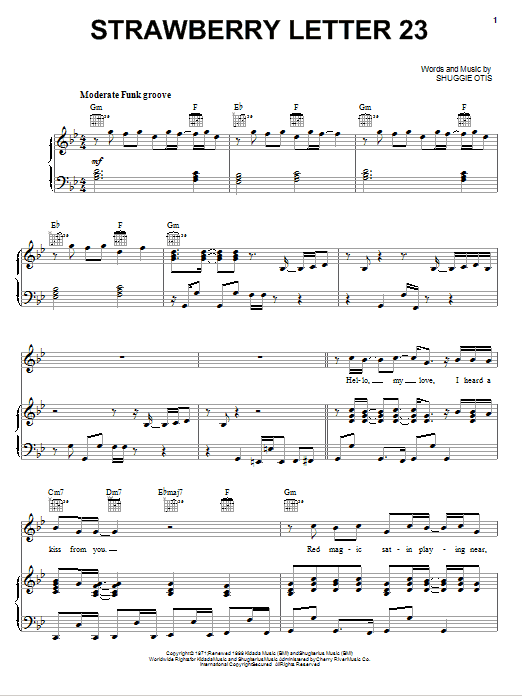 Learn to play The Brothers Johnson Strawberry Letter 23 sheet music for Guitar Chords/Lyrics in minutes. The Brothers Johnson Strawberry Letter 23 sheet music notes and chords. Download Printable PDF.