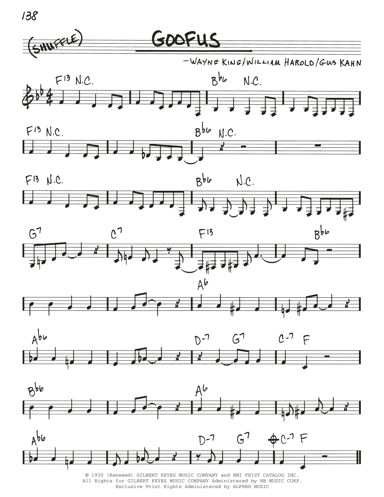 The Carpenters Goofus sheet music notes and chords. Download Printable PDF.