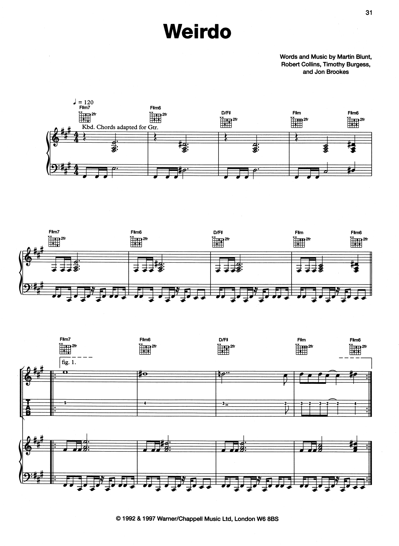 Learn to play The Charlatans Weirdo sheet music for Piano, Vocal & Guitar Chords (Right-Hand Melody) in minutes. Price: 6.9900$ The Charlatans Weirdo sheet music notes and chords arranged for Piano, Vocal & Guitar Chords (Right-Hand Melody)