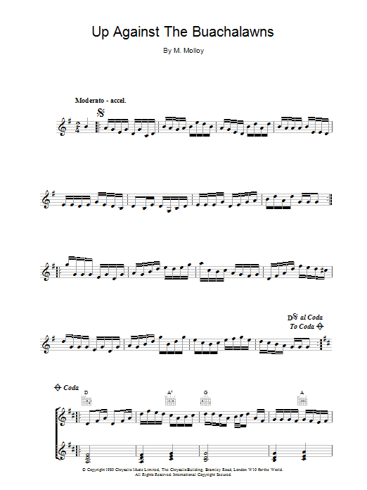 Learn to play The Chieftains Up Against The Buachalawns sheet music for Piano, Vocal & Guitar (Right-Hand Melody) in minutes. The Chieftains Up Against The Buachalawns sheet music notes and chords. Download Printable PDF.