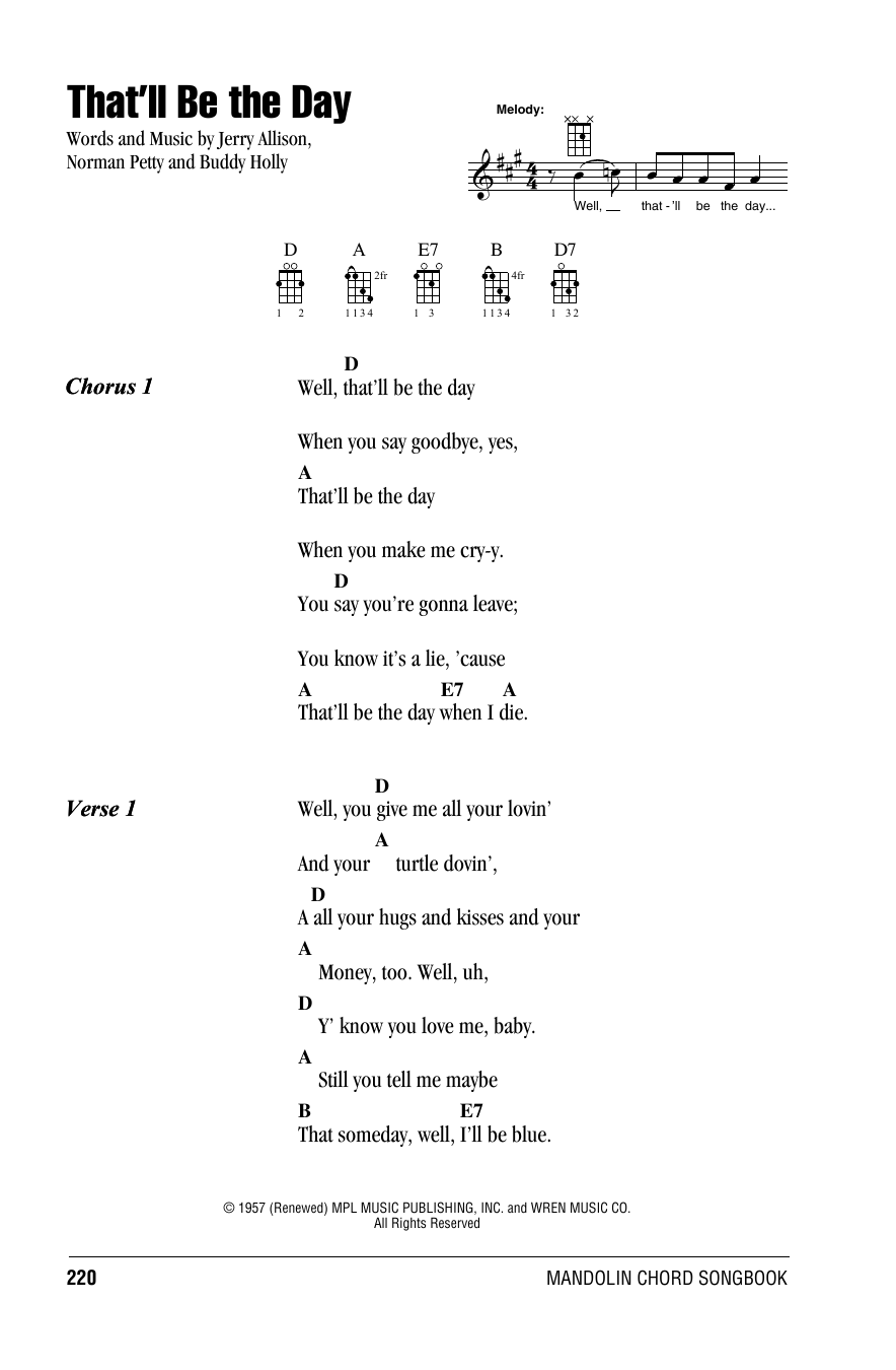 Learn to play The Crickets That'll Be The Day sheet music for Educational Piano in minutes. Price: 6.9900$ The Crickets That'll Be The Day sheet music notes and chords arranged for Educational Piano