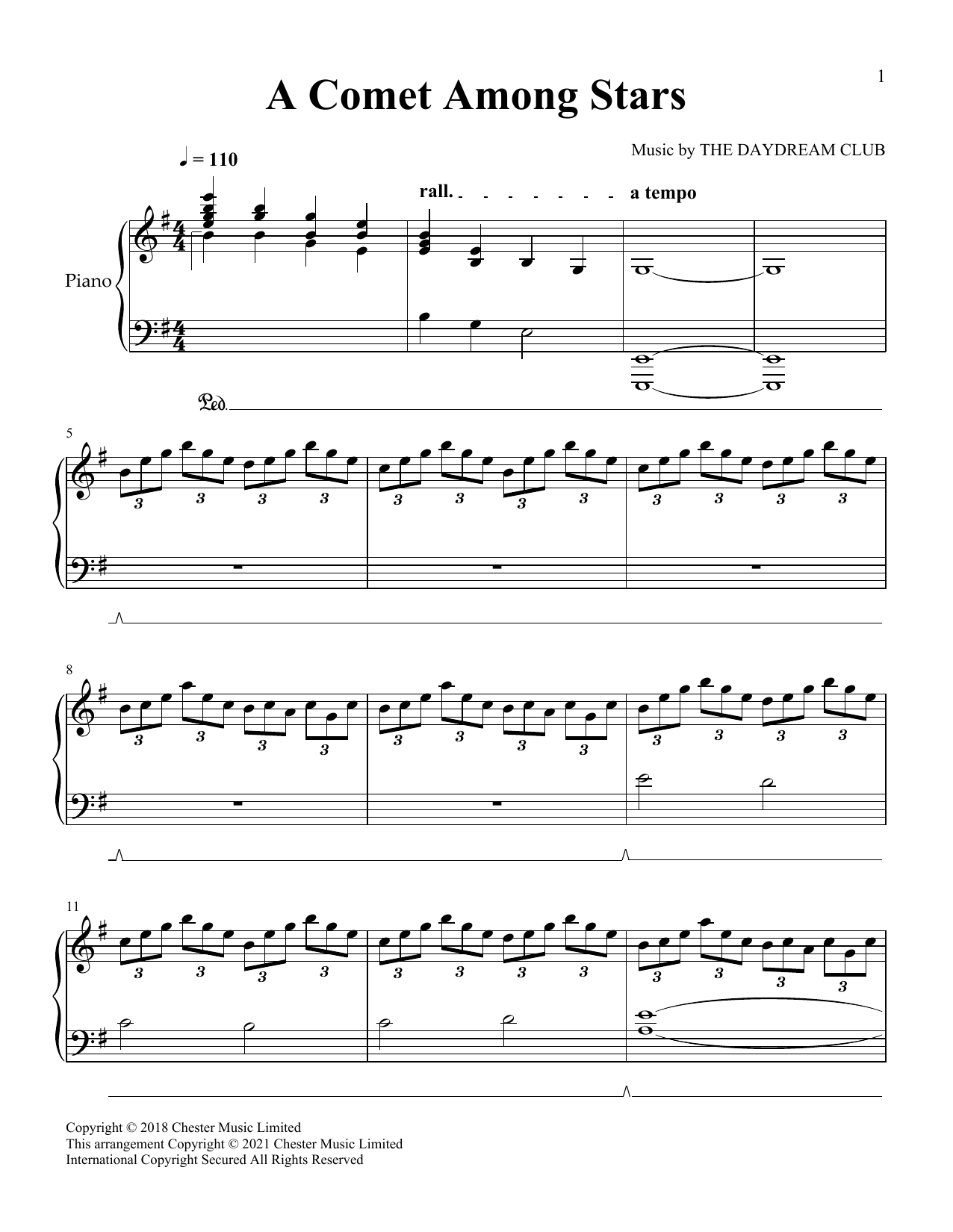 Learn to play The Daydream Club A Comet Among Stars sheet music for Piano Solo in minutes. Price: 7.8900$ The Daydream Club A Comet Among Stars sheet music notes and chords arranged for Piano Solo