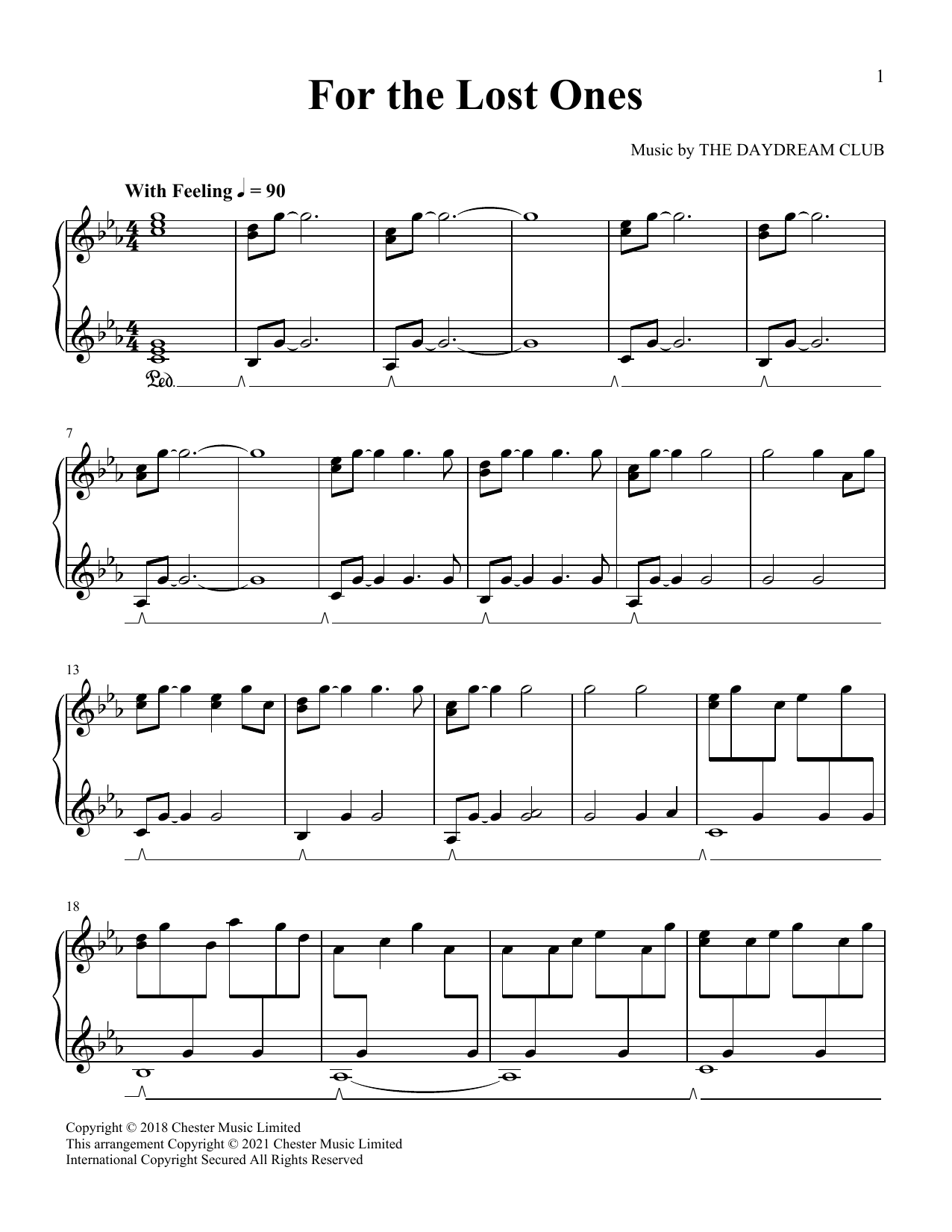 Learn to play The Daydream Club For The Lost Ones sheet music for Piano Solo in minutes. Price: 7.8900$ The Daydream Club For The Lost Ones sheet music notes and chords arranged for Piano Solo