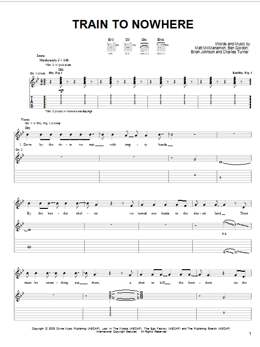 The Dead 60s Nowhere sheet music notes and chords. Download Printable PDF.