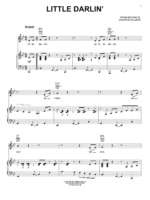 The Diamonds Little Darlin' sheet music notes and chords. Download Printable PDF.