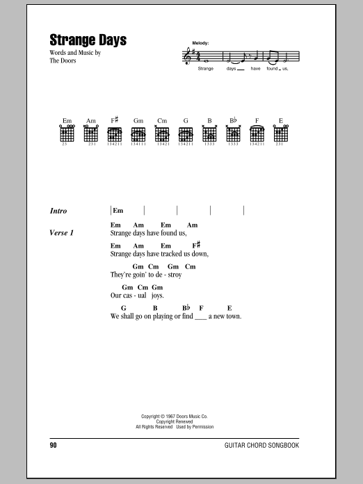 Doors, The - Rock Score (Band Songbook) 