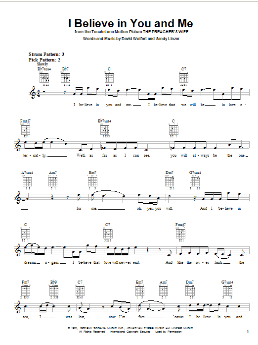 Learn to play The Four Tops I Believe In You And Me sheet music for Lead Sheet / Fake Book in minutes. Price: 5.9900$ The Four Tops I Believe In You And Me sheet music notes and chords arranged for Lead Sheet / Fake Book