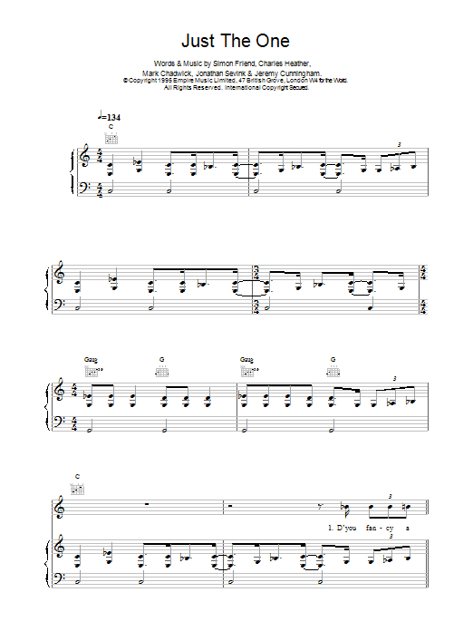 The Levellers Just The One sheet music notes and chords. Download Printable PDF.