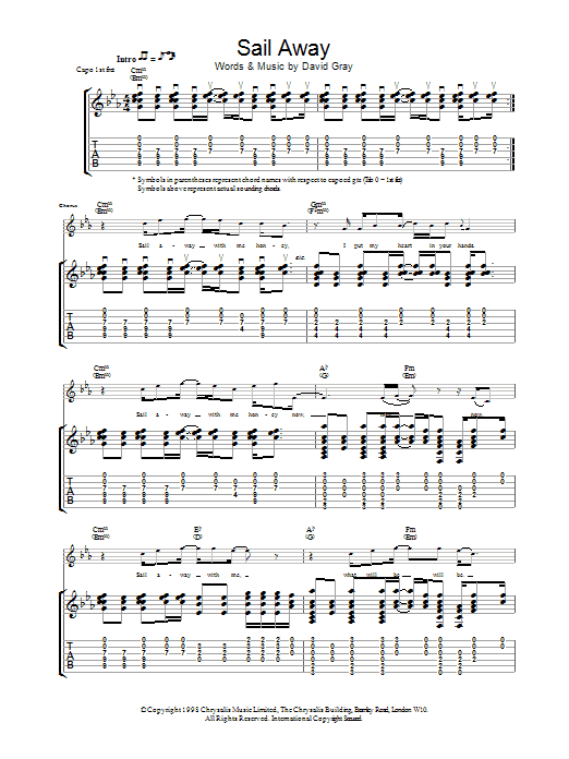 The Levellers Sail Away sheet music notes and chords. Download Printable PDF.