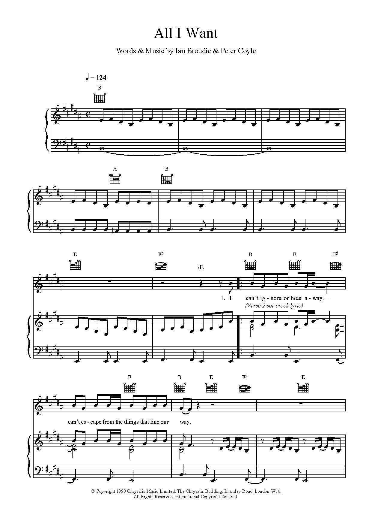 Learn to play The Lightning Seeds All I Want sheet music for Piano, Vocal & Guitar (Right-Hand Melody) in minutes. The Lightning Seeds All I Want sheet music notes and chords