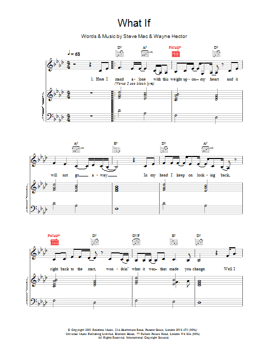 The Lightning Seeds What If… sheet music notes and chords. Download Printable PDF.