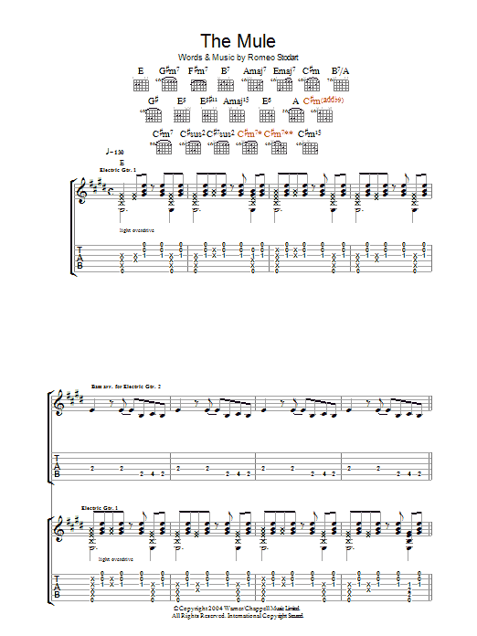 The Magic Numbers The Mule sheet music notes and chords. Download Printable PDF.