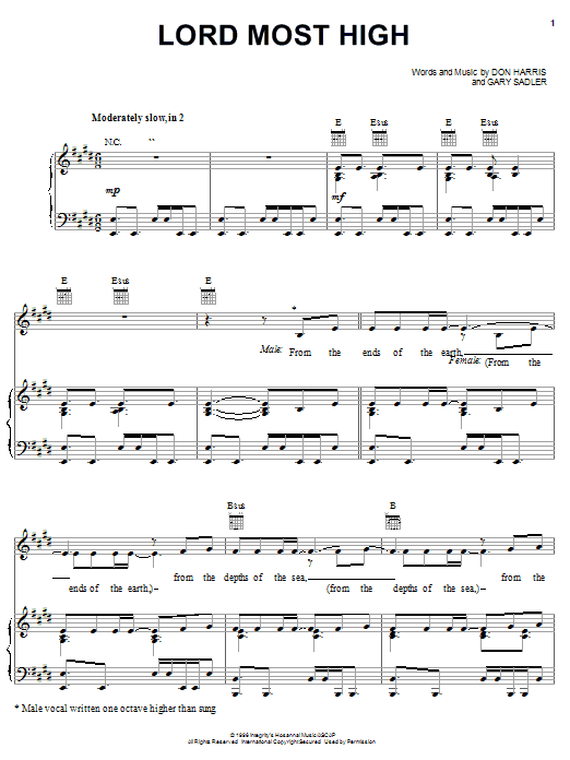 Learn to play The Martins Lord Most High sheet music for Easy Piano in minutes. Price: 6.9900$ The Martins Lord Most High sheet music notes and chords arranged for Easy Piano